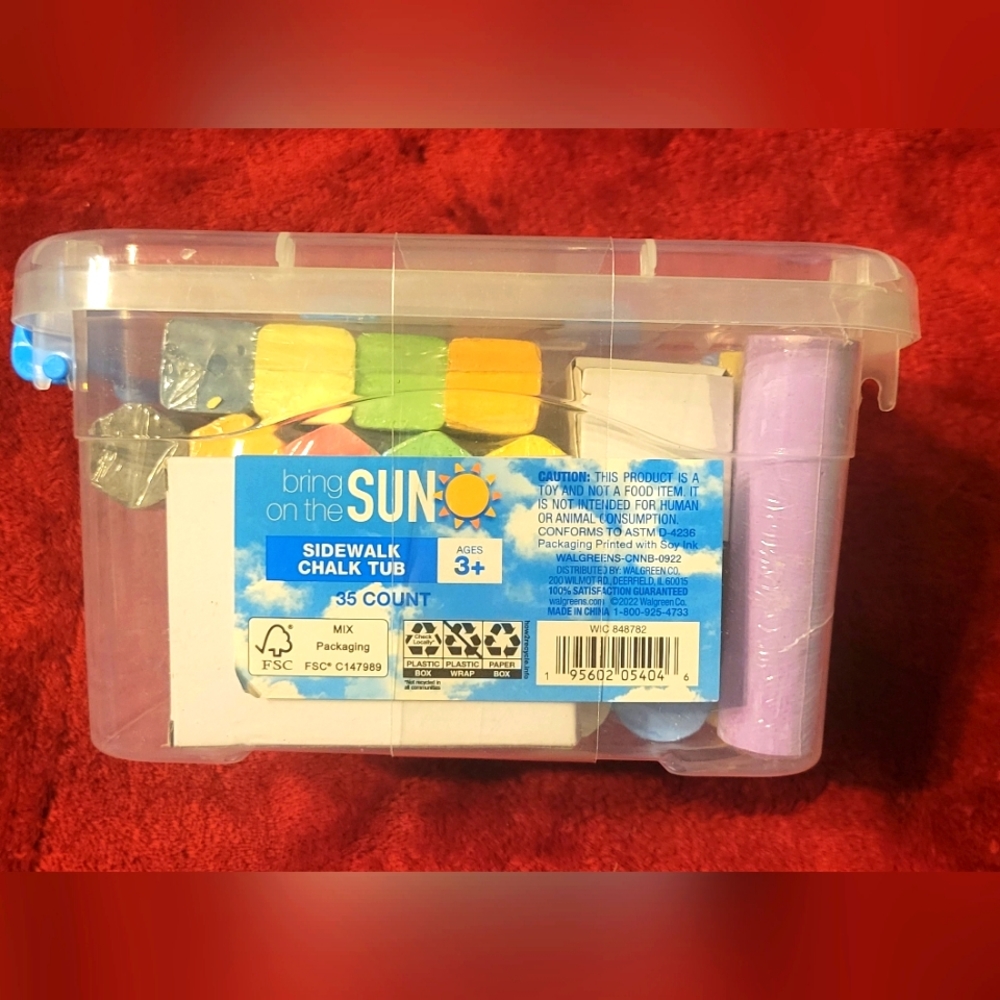 Bring on the Sun Sidewalk Chalk Tub